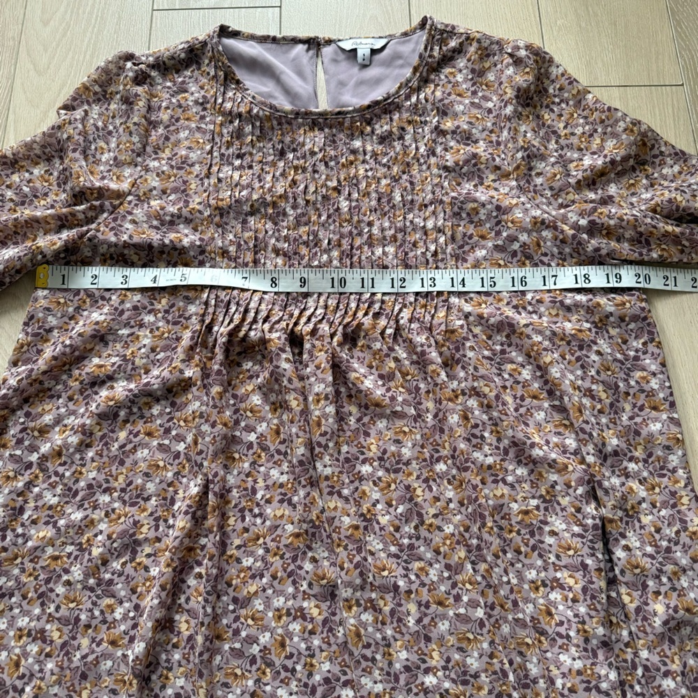 Reitmans Purple Floral Chiffon Dress Women’s Size Small Lined - Picture 9 of 11